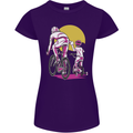 Father & Son Cycling Fathers Day Bicycle Bike Womens Petite Cut T-Shirt Purple