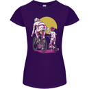 Father & Son Cycling Fathers Day Bicycle Bike Womens Petite Cut T-Shirt Purple