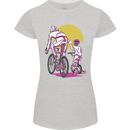 Father & Son Cycling Fathers Day Bicycle Bike Womens Petite Cut T-Shirt Sports Grey