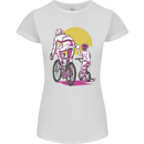 Father & Son Cycling Fathers Day Bicycle Bike Womens Petite Cut T-Shirt White