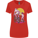Father & Son Cycling Fathers Day Bicycle Bike Womens Wider Cut T-Shirt Red