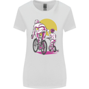 Father & Son Cycling Fathers Day Bicycle Bike Womens Wider Cut T-Shirt White