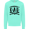 Fathers Day Baseball Dad Funny Kids Sweatshirt Jumper Peppermint