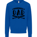 Fathers Day Baseball Dad Funny Kids Sweatshirt Jumper Royal Blue