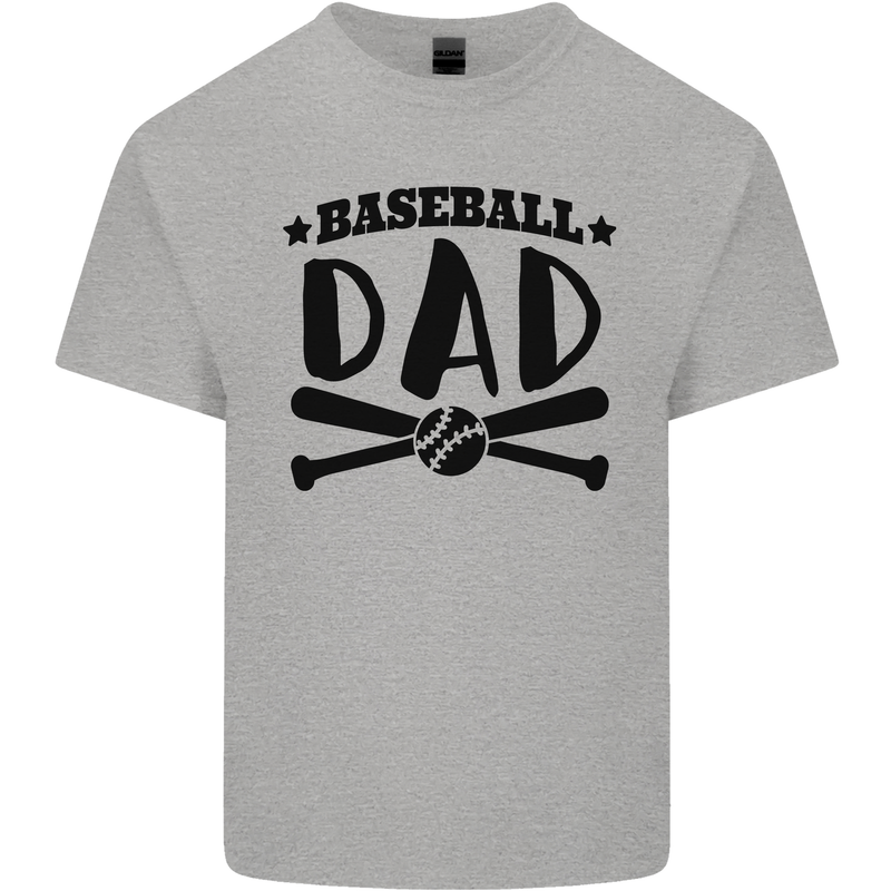 Fathers Day Baseball Dad Funny Kids T-Shirt Childrens Sports Grey