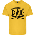 Fathers Day Baseball Dad Funny Kids T-Shirt Childrens Yellow