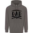 Fathers Day Baseball Dad Funny Mens 80% Cotton Hoodie Charcoal