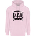Fathers Day Baseball Dad Funny Mens 80% Cotton Hoodie Light Pink