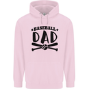 Fathers Day Baseball Dad Funny Mens 80% Cotton Hoodie Light Pink