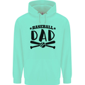 Fathers Day Baseball Dad Funny Mens 80% Cotton Hoodie Peppermint