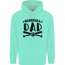 Fathers Day Baseball Dad Funny Mens 80% Cotton Hoodie Peppermint