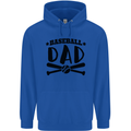 Fathers Day Baseball Dad Funny Mens 80% Cotton Hoodie Royal Blue