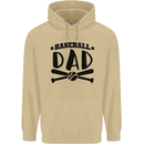 Fathers Day Baseball Dad Funny Mens 80% Cotton Hoodie Sand