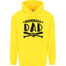Fathers Day Baseball Dad Funny Mens 80% Cotton Hoodie Yellow