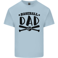 Fathers Day Baseball Dad Funny Mens Cotton T-Shirt Tee Top Light Blue