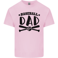 Fathers Day Baseball Dad Funny Mens Cotton T-Shirt Tee Top Light Pink