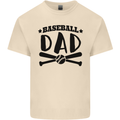 Fathers Day Baseball Dad Funny Mens Cotton T-Shirt Tee Top Natural