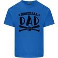 Fathers Day Baseball Dad Funny Mens Cotton T-Shirt Tee Top Royal Blue