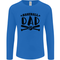 Fathers Day Baseball Dad Funny Mens Long Sleeve T-Shirt Royal Blue