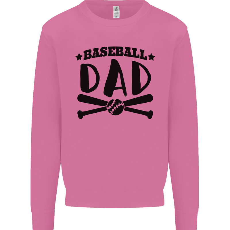 Fathers Day Baseball Dad Funny Mens Sweatshirt Jumper Azalea