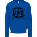 Fathers Day Baseball Dad Funny Mens Sweatshirt Jumper Royal Blue