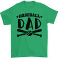 Fathers Day Baseball Dad Funny Mens T-Shirt 100% Cotton Irish Green