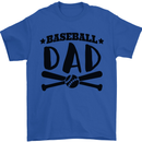 Fathers Day Baseball Dad Funny Mens T-Shirt 100% Cotton Royal Blue