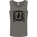Fathers Day Baseball Dad Funny Mens Vest Tank Top Charcoal