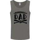 Fathers Day Baseball Dad Funny Mens Vest Tank Top Charcoal