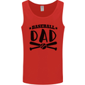 Fathers Day Baseball Dad Funny Mens Vest Tank Top Red