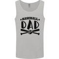 Fathers Day Baseball Dad Funny Mens Vest Tank Top Sports Grey