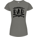 Fathers Day Baseball Dad Funny Womens Petite Cut T-Shirt Charcoal