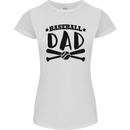 Fathers Day Baseball Dad Funny Womens Petite Cut T-Shirt White