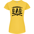 Fathers Day Baseball Dad Funny Womens Petite Cut T-Shirt Yellow