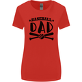 Fathers Day Baseball Dad Funny Womens Wider Cut T-Shirt Red