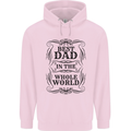 Fathers Day Best Dad in the Word Childrens Kids Hoodie Light Pink