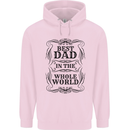 Fathers Day Best Dad in the Word Childrens Kids Hoodie Light Pink