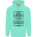 Fathers Day Best Dad in the Word Childrens Kids Hoodie Peppermint
