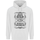 Fathers Day Best Dad in the Word Childrens Kids Hoodie White