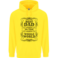 Fathers Day Best Dad in the Word Childrens Kids Hoodie Yellow