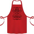 Fathers Day Best Dad in the Word Cotton Apron 100% Organic Red
