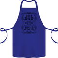 Fathers Day Best Dad in the Word Cotton Apron 100% Organic Royal Blue