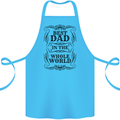 Fathers Day Best Dad in the Word Cotton Apron 100% Organic Turquoise