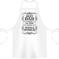 Fathers Day Best Dad in the Word Cotton Apron 100% Organic White