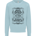 Fathers Day Best Dad in the Word Kids Sweatshirt Jumper Light Blue