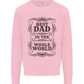 Fathers Day Best Dad in the Word Kids Sweatshirt Jumper Light Pink