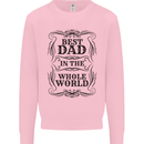 Fathers Day Best Dad in the Word Kids Sweatshirt Jumper Light Pink