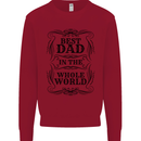 Fathers Day Best Dad in the Word Kids Sweatshirt Jumper Red