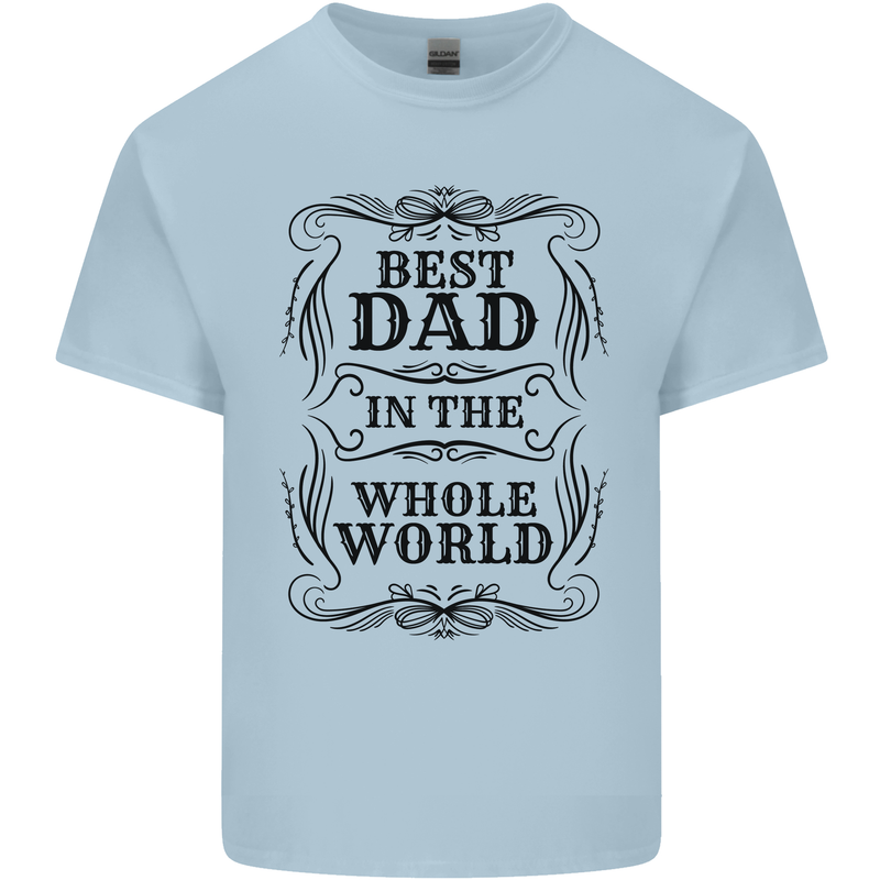 Fathers Day Best Dad in the Word Kids T-Shirt Childrens Light Blue