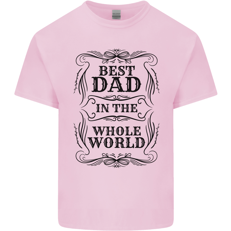 Fathers Day Best Dad in the Word Kids T-Shirt Childrens Light Pink